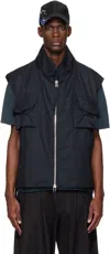 Fffpostalservice Multi-pocket Zip-up Jacket In Black