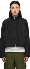 Fffpostalservice Black Hooded Parachute Jacket