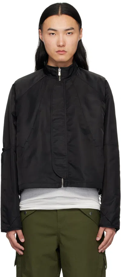 Fffpostalservice Black Hooded Parachute Jacket