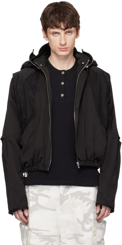 Fffpostalservice Black Parachute Hooded Gen 2 Jacket