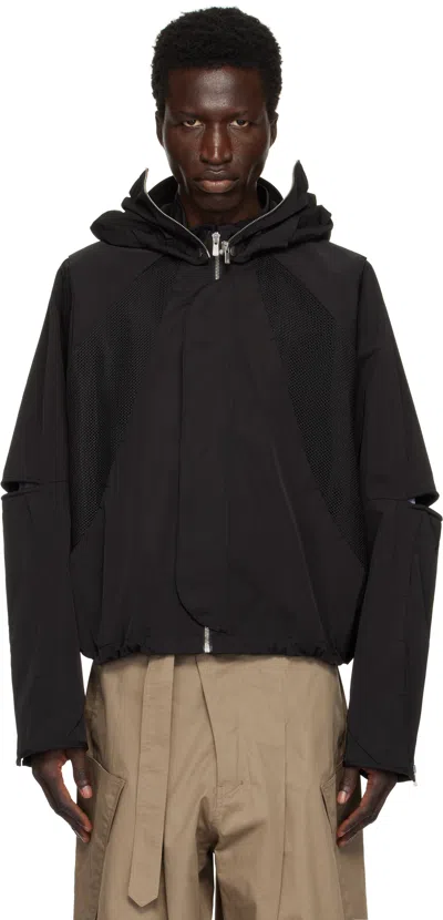 Fffpostalservice Black Parachute Hooded Jacket