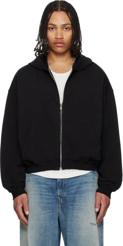 Fffpostalservice Black Rh Zip Up Hoodie