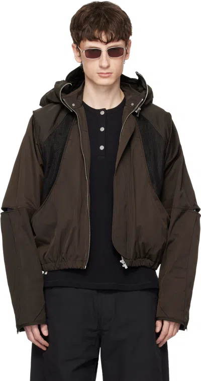 Fffpostalservice Brown Parachute Hooded Gen 2 Jacket