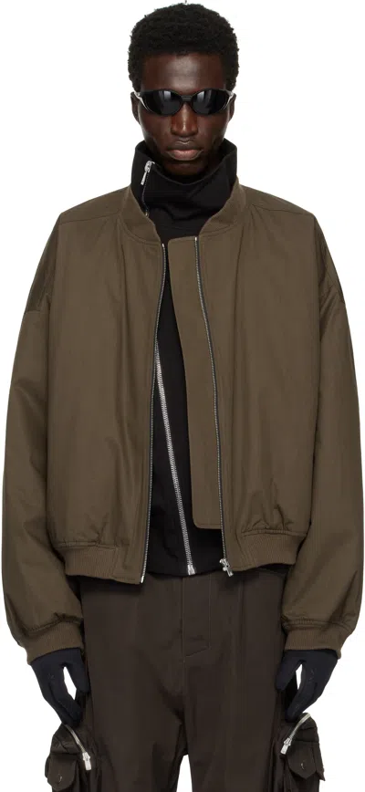 Fffpostalservice Brown Team Ma-1 Bomber Jacket In Fondant Brown