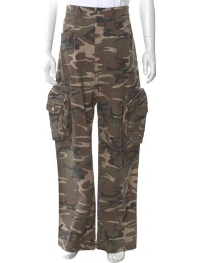 Pre-owned Fffpostalservice Camouflage Print Cargo Pants W/ Tags In Green