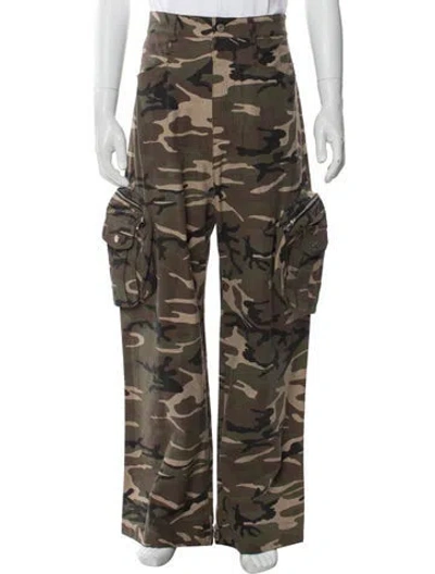 Pre-owned Fffpostalservice Camouflage Print Cargo Pants W/ Tags In Green