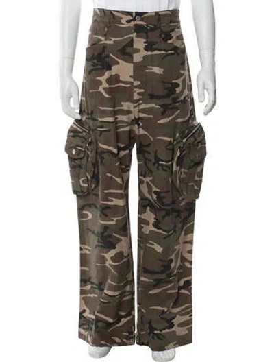 Pre-owned Fffpostalservice Camouflage Print Cargo Pants W/ Tags In Green