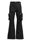 Fffpostalservice Black Wide Backzip Cargo Pants In Black
