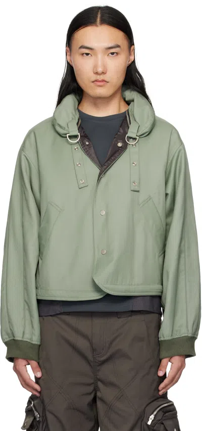 Fffpostalservice Khaki Reia Hooded Parachute Jacket