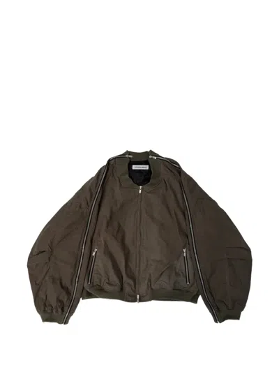 Fffpostalservice Ma-1 Zip-detail Bomber Jacket In Brown