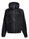 Fffpostalservice Mesh-panelled Hooded Jacket In Black