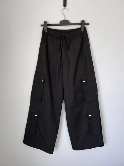 Pre-owned Fffpostalservice Multi Snap Cargo Pants In Black