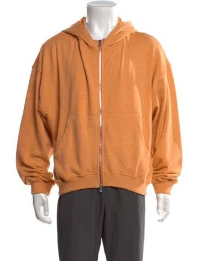 Pre-owned Fffpostalservice Open Front Long Sleeve Hoodie W/ Tags In Orange