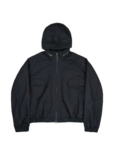 Fffpostalservice Reia Hooded Zip-up Jacket In Black