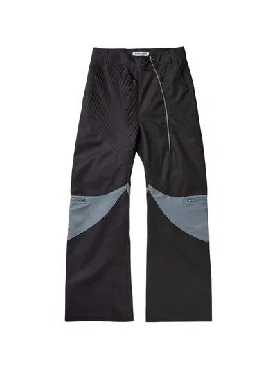 Fffpostalservice Sahara Contrast-insert Trousers In Black