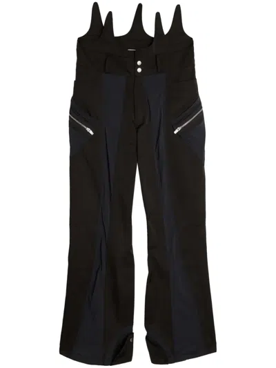 Fffpostalservice Scarab Straight-leg Cargo Trousers In Black