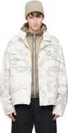 Fffpostalservice Ssense Exclusive Off-white Ff Bunker Jacket In White