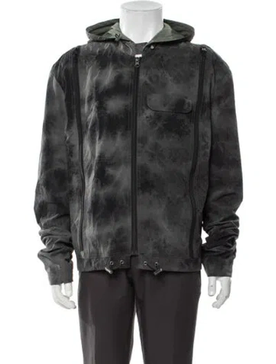 Pre-owned Fffpostalservice Tie-dye Print Jacket W/ Tags In Grey