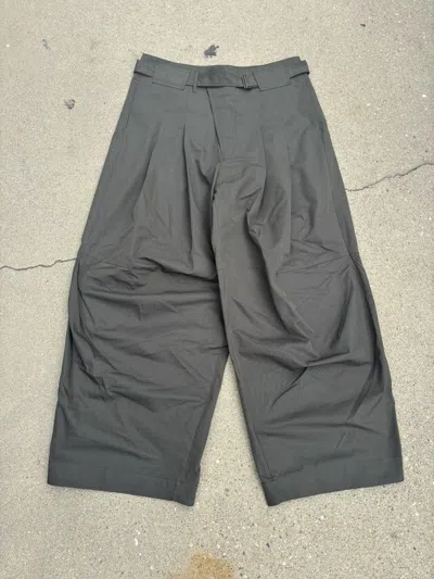 Pre-owned Fffpostalservice Wide Belted Trouser V1(army) In Green