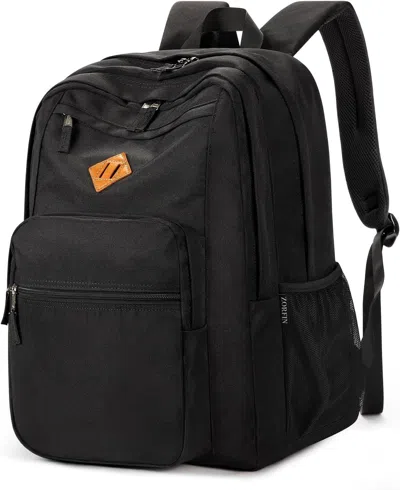 Ffic 26l Black Backpack For College, And Travel: Water Resistant Bookbag