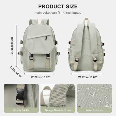 Ffic Lightweight School Bag College Laptop Backpack For Men Women Travel Bag High School Middle Bookbag F In Green