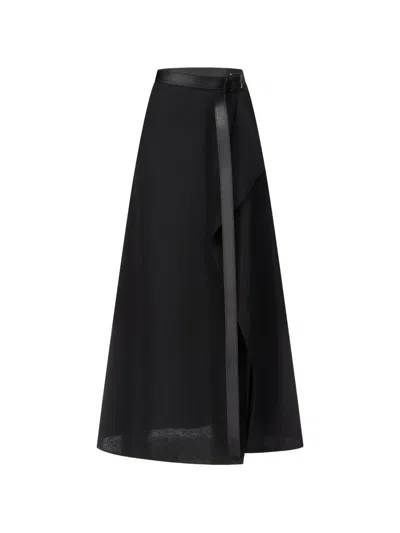 Fforme Ainsley Maxi Skirt In Black