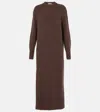 Fforme Ainsley Wool And Cashmere Shift Dress In Brown