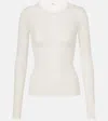 Shop Fforme Ames Sheer Silk-blend Top In White