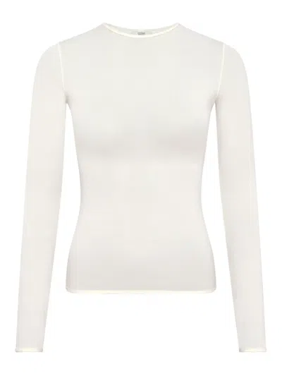 Fforme Ames Stretch-silk T-shirt In Weiss