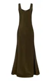 Fforme Anwen Liquid Tank Dress In Green