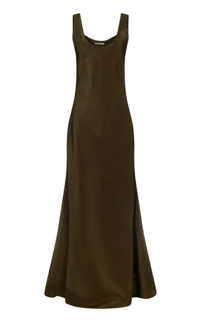 Fforme Anwen Liquid Tank Dress In Green