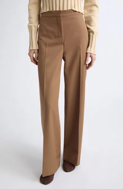 Fforme Aris Tailored Wide Leg Trousers In Brown