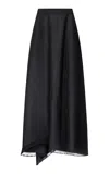 Fforme Ash Draped Maxi Skirt In Black