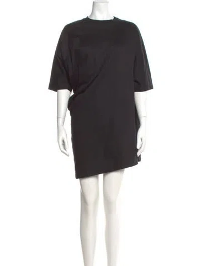 Pre-owned Fforme Bateau Neckline Knee-length Dress In Gray