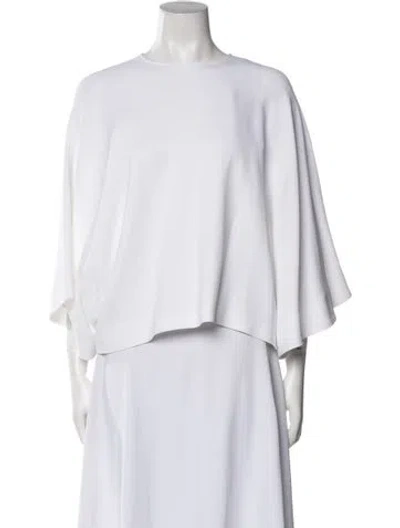 Pre-owned Fforme Bateau Neckline Three-quarter Sleeve Crop Top W/ Tags In White