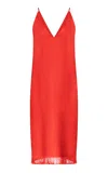 Fforme Bella V Neck Dress In Red