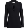 Fforme Bennet Tailored Stretch Virgin Wool Jacket In Navy