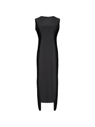 Fforme Bianca Fringe-detail Asymmetric Dress In Nude