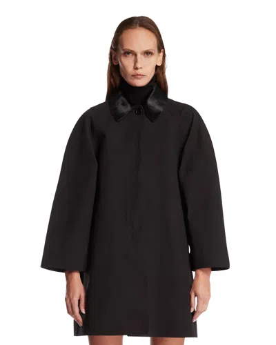 Fforme Agnes Pony Hair Collar A-line Car Coat In Multi