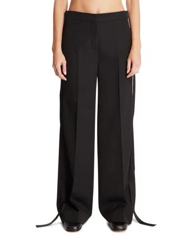 Fforme Black Wool Tuxedo Trousers