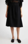 Fforme Bruce Pintuck Geometric Lace Skirt In Black