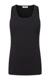 Fforme Camilla Ribbed Cotton Knit Tank In Black