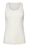 Fforme Camilla Ribbed Cotton Knit Tank In White