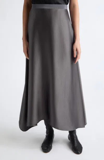 Fforme Carina Fluid Midi Skirt In Gray