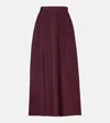 Fforme Carina Satin Maxi Skirt In Burgundy