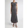 Fforme Clara Merino Wool Blend Knit Midi Dress In Gray