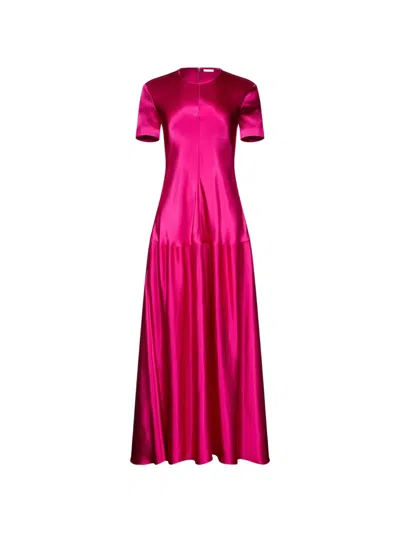 Fforme Clodia Pleated-skirt Maxi Dress In Red