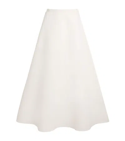 Fforme Cotton-silk Deeta Maxi Skirt In White