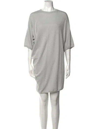 Pre-owned Fforme Crew Neck Knee-length Dress In Gray