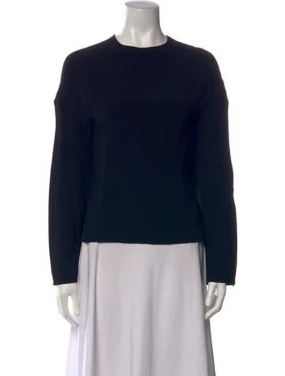 Pre-owned Fforme Crew Neck Long Sleeve Top In Black